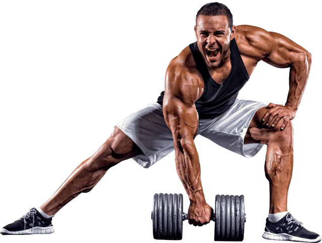 Muscular Person Lifting Dumbbell